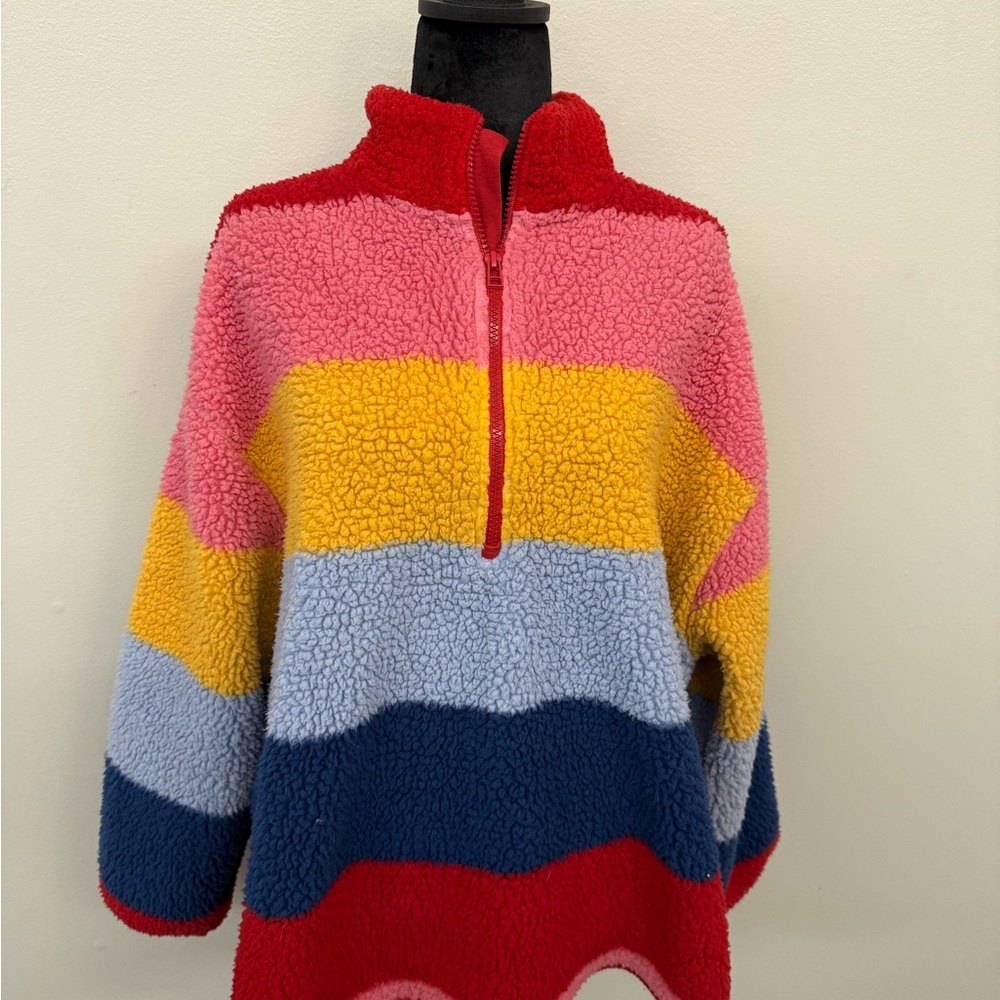 Old Navy Colorful Striped Fleece Sweatshirt